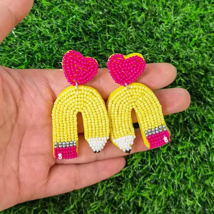 Teacher Life Beaded Statement Earrings | 3 Styles