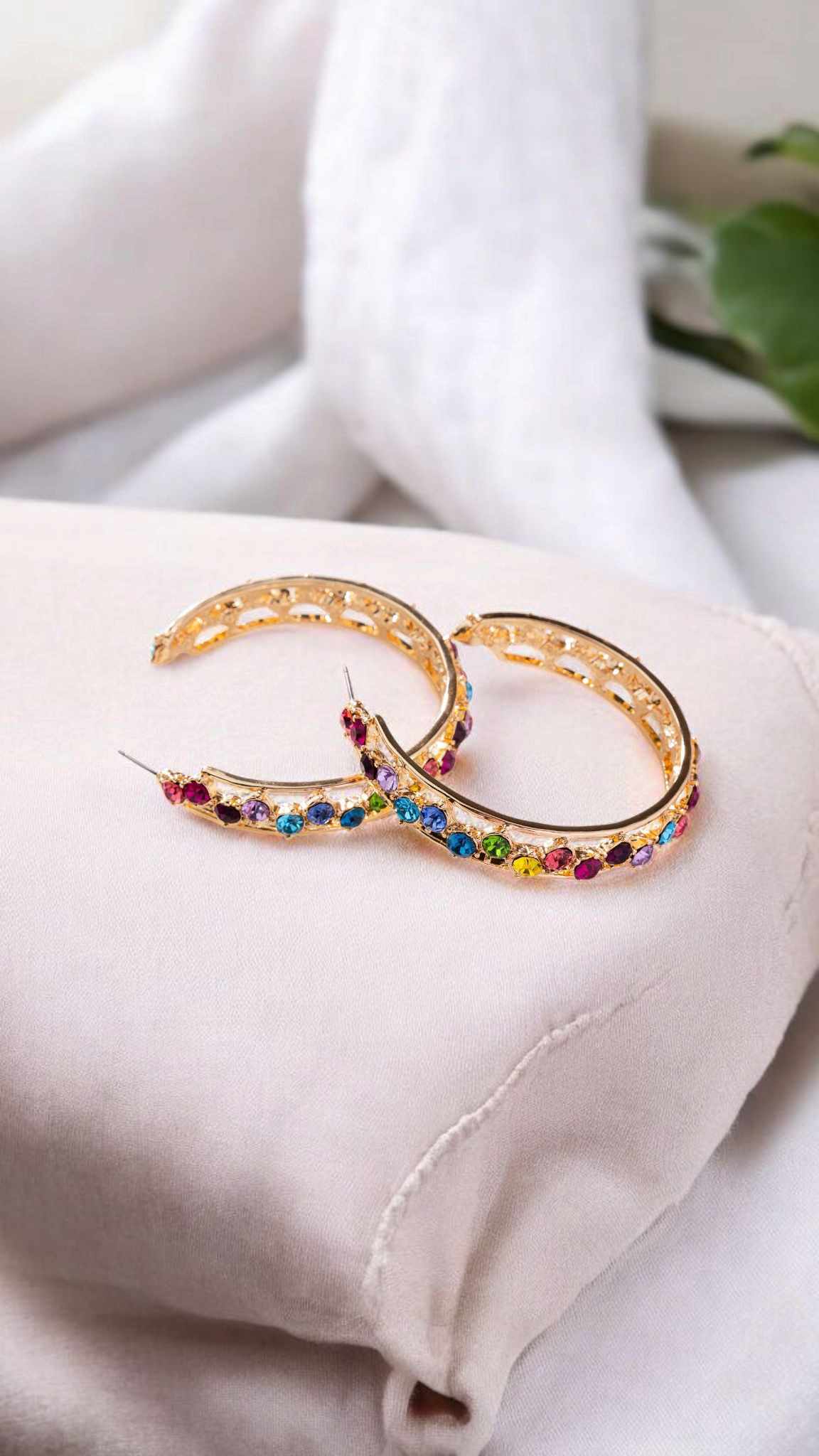 Rainbow Rhinestone Earrings