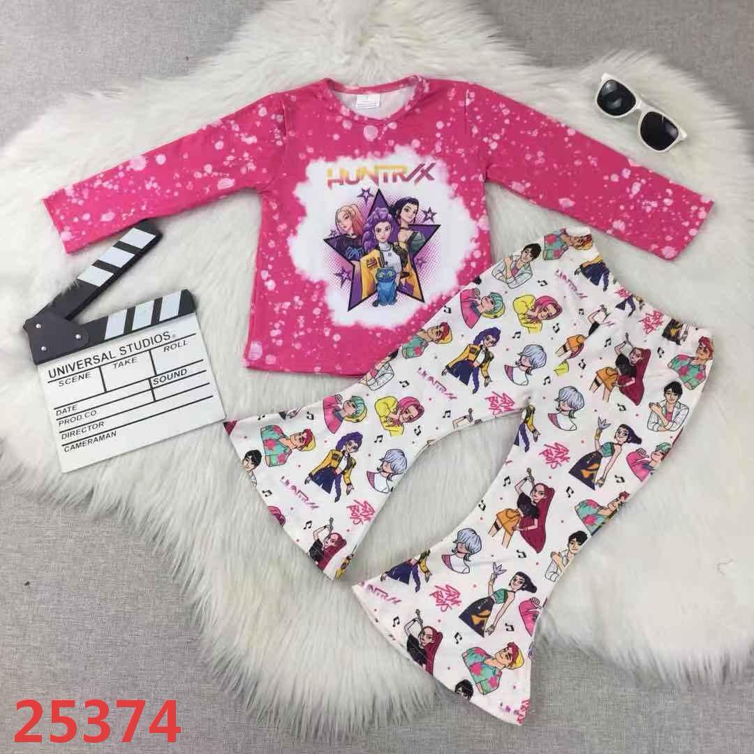 Pink Pop Star Bell-Bottom Set – Milk Silk Girls Outfit