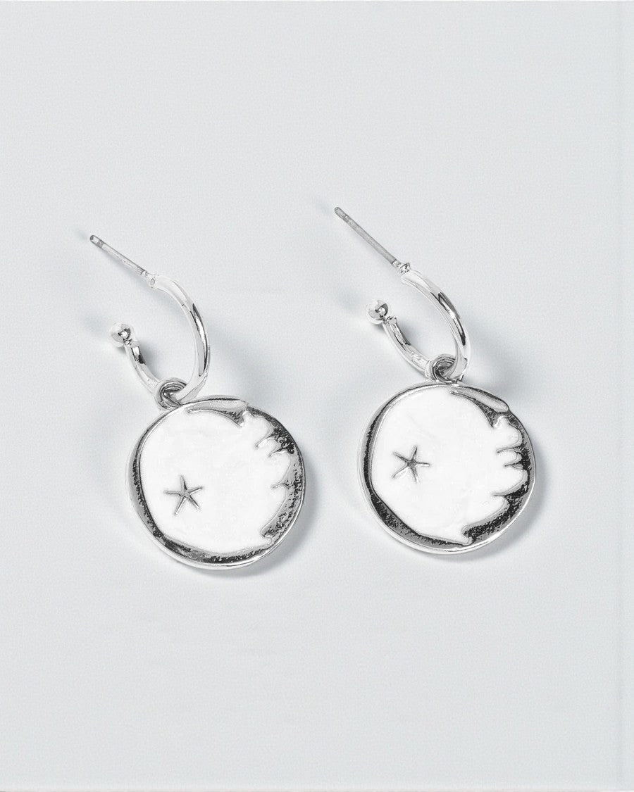Celestial Whisper Silver Drop Earrings
