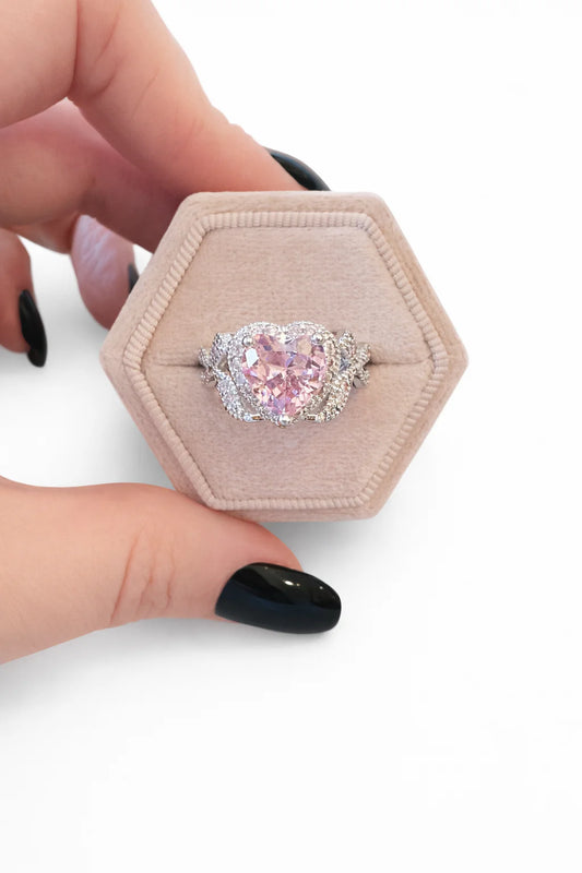 Alexa Pink Heart Ring