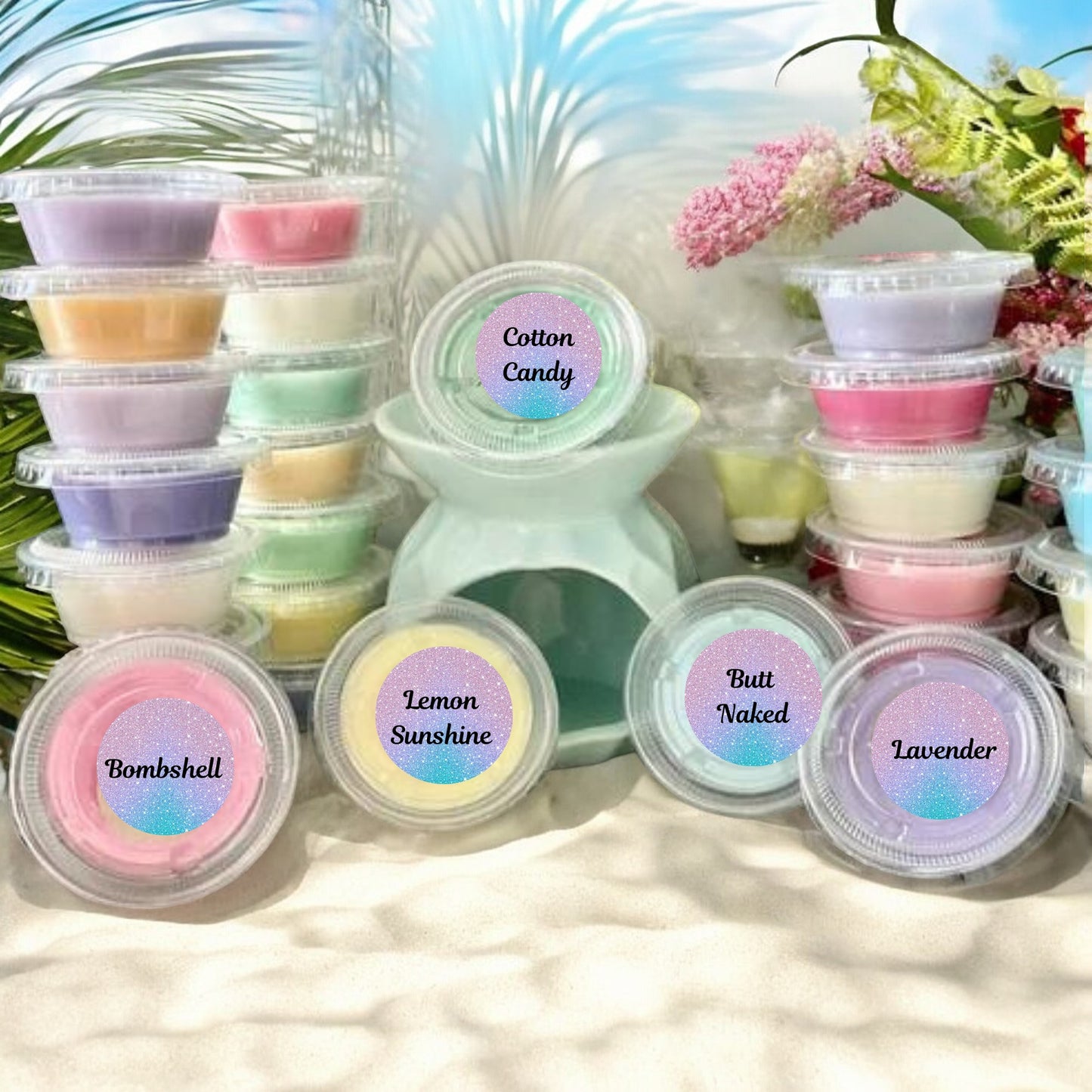 1 oz Wax Melt Shots ~ Throw in your warmer and enjoy for days!! Heavily scented! Buy 5 Get 1 FREE ~ No code needed