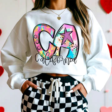 Neon Splash State T shirt **Enter state you need in note section upon checkout**