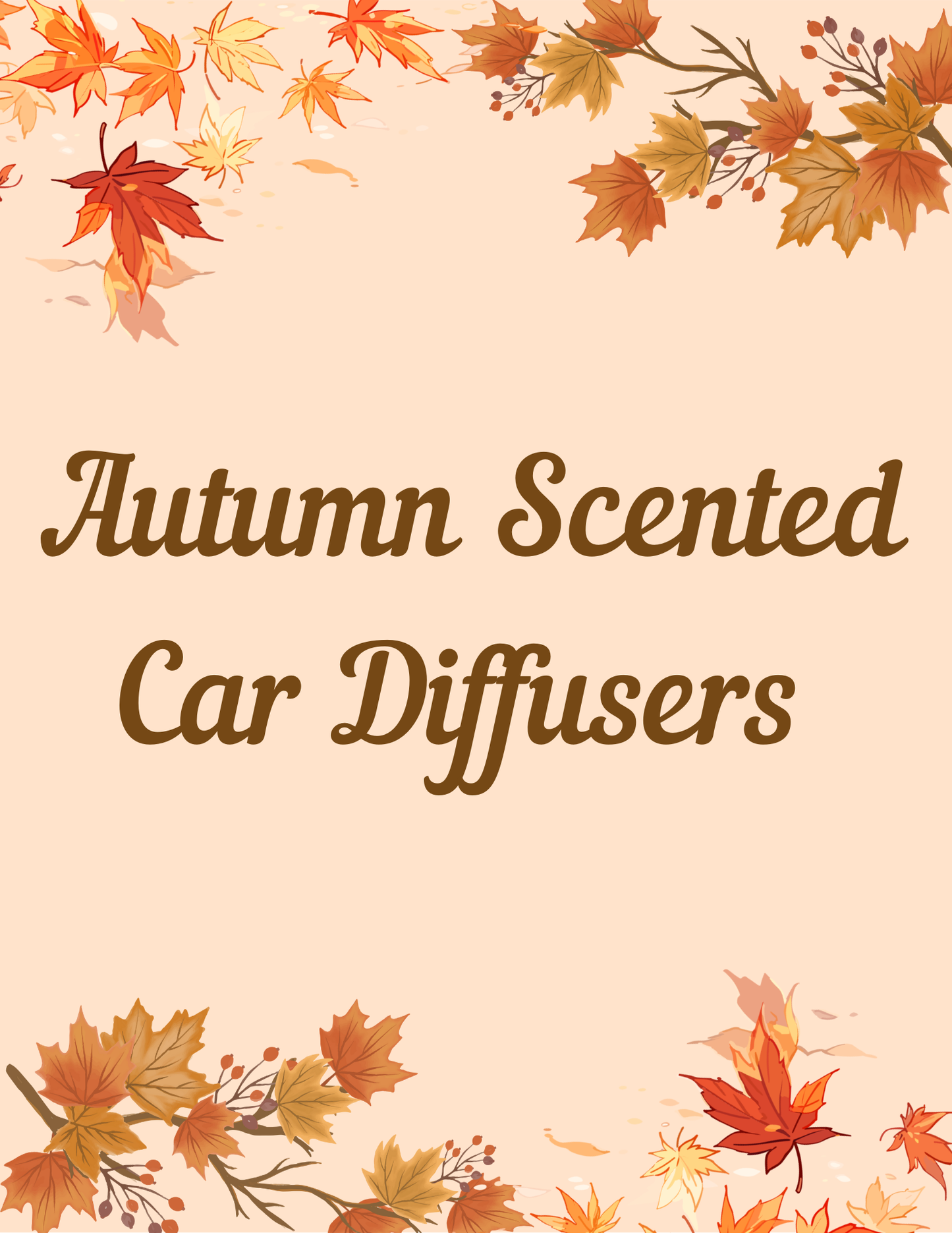 AUTUMN SCENTS ~Hanging Car Diffusers ~ 8ml