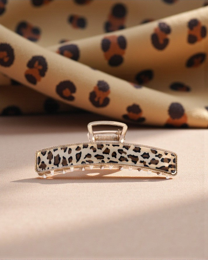 Cheetah Brown Hair Claw Clip
