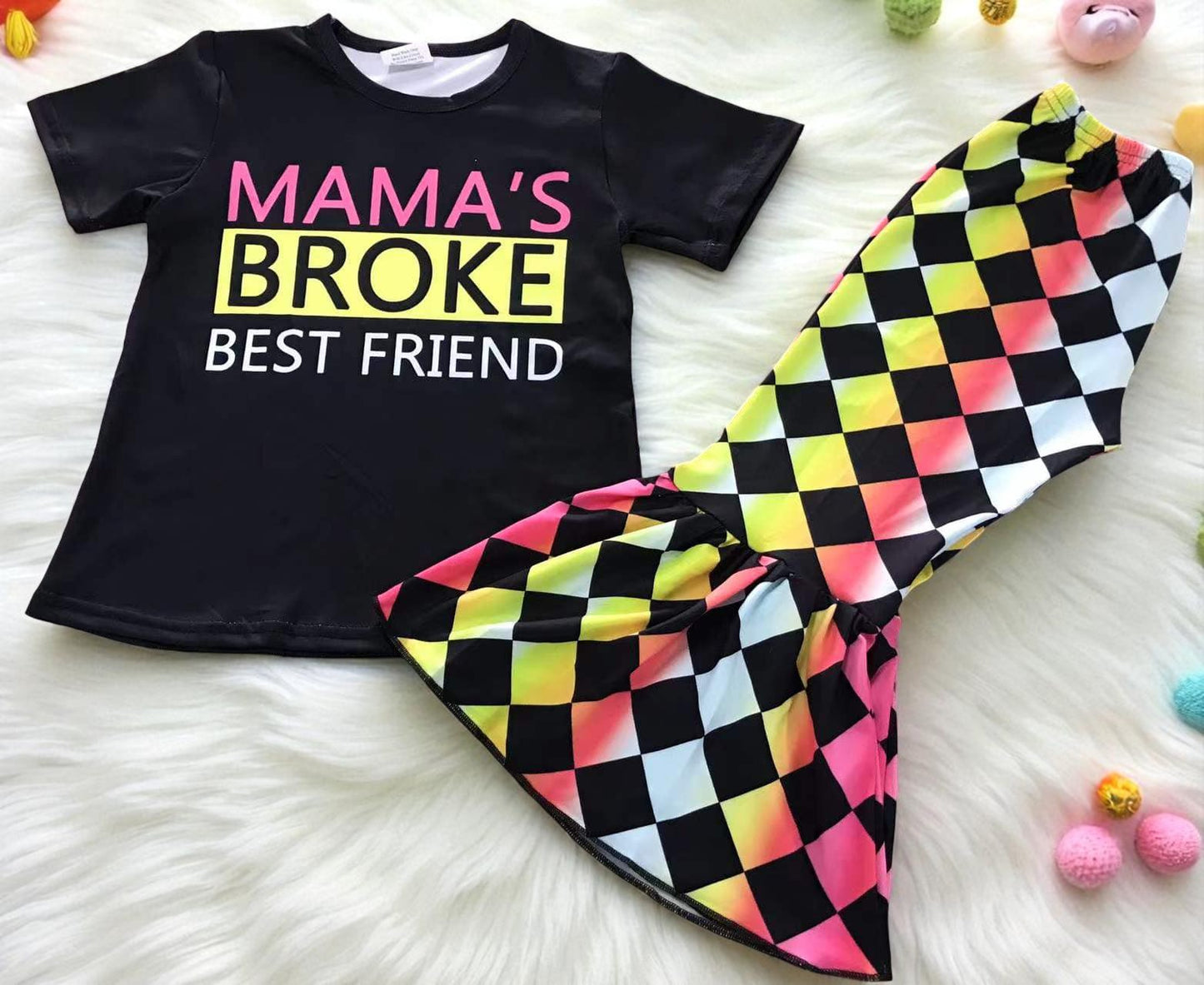 💕 Mama’s Broke Best Friend – Milk Silk Children’s Boutique Outfit PREORDER