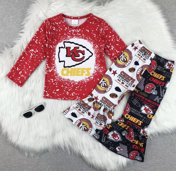 π Red & Gold Gridiron β Kids Boutique Outfit Preorder