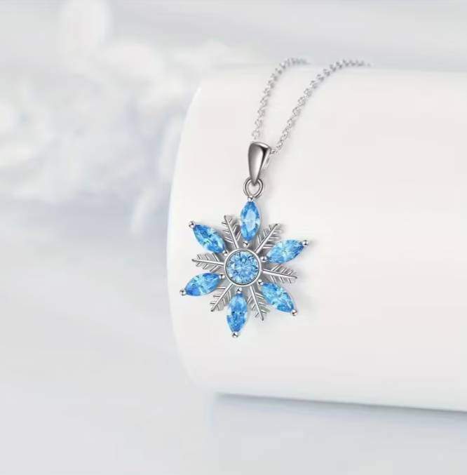 ❄️ Kids Sparkling Snowflake Necklace – Winter Magic Jewelry ❄️