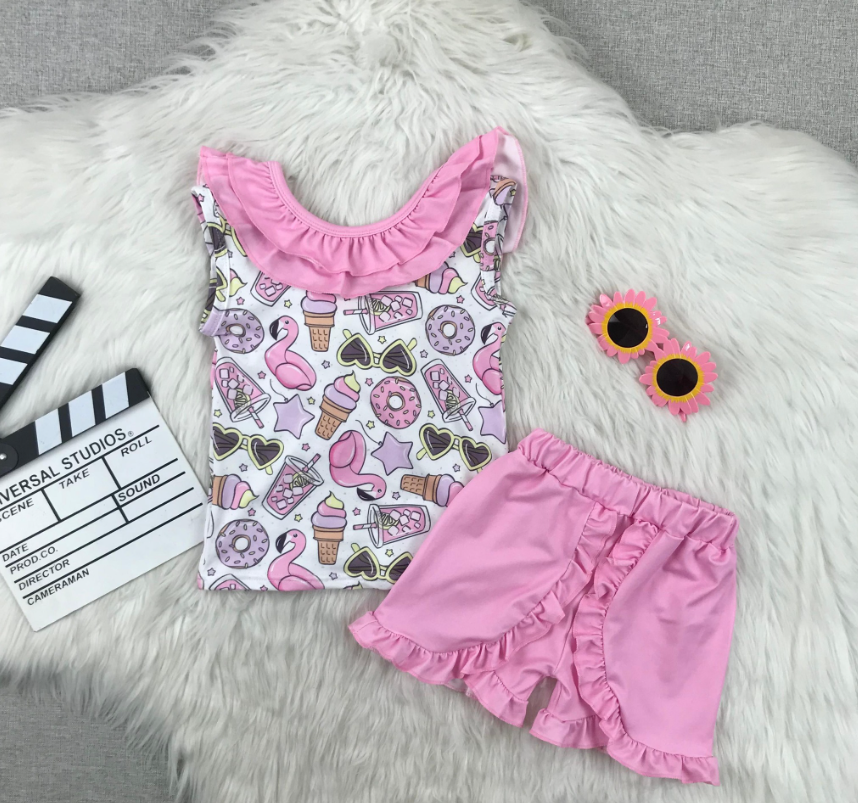 π¦πΈ Sweet Summer Ruffle Short Set β Pink Boutique Outfit