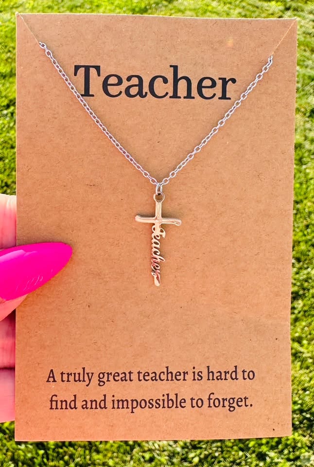 Waterproof Inspirational Cross Necklaces with Message Card