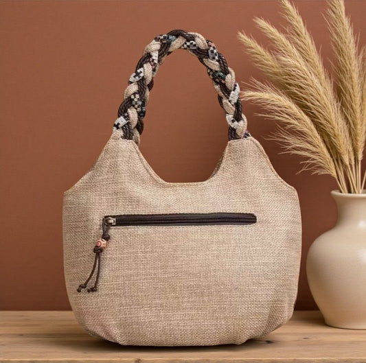 🌼 Boho Woven Floral Patchwork Embroidered Tote Bag Handbag