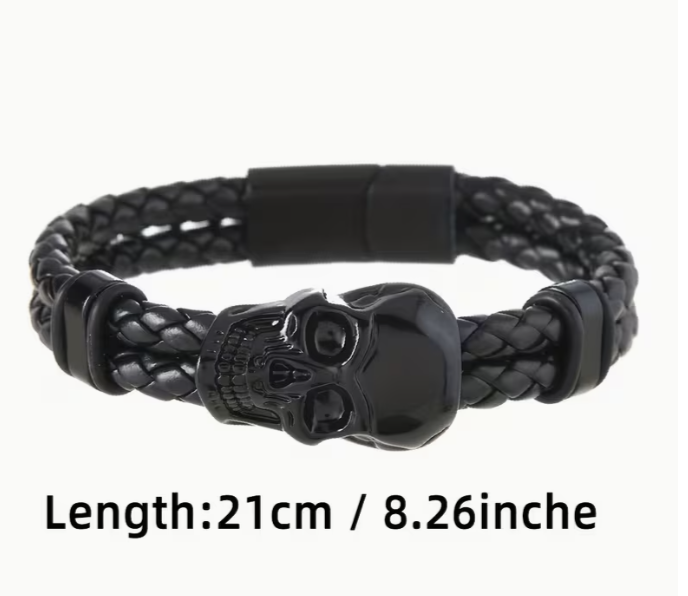 Skull black bracelet