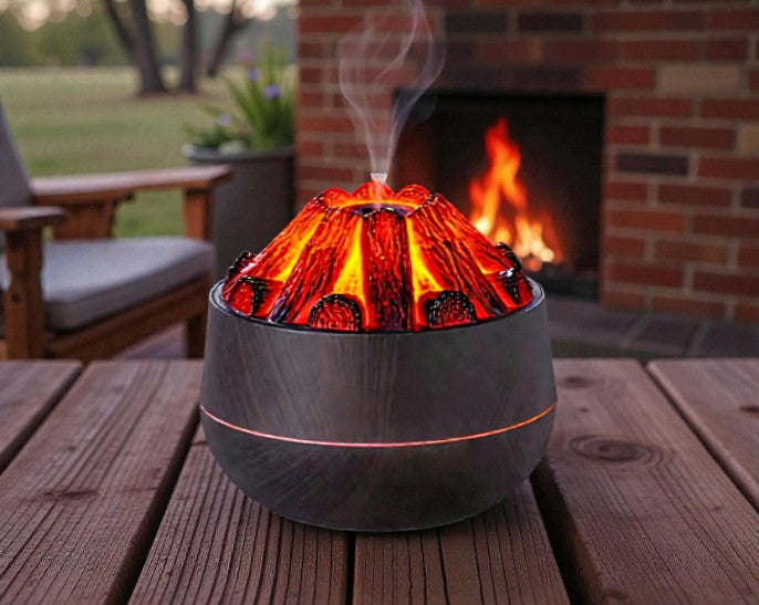 Fireplace Flame Humidifier β LED Firelight Aromatherapy Diffuser