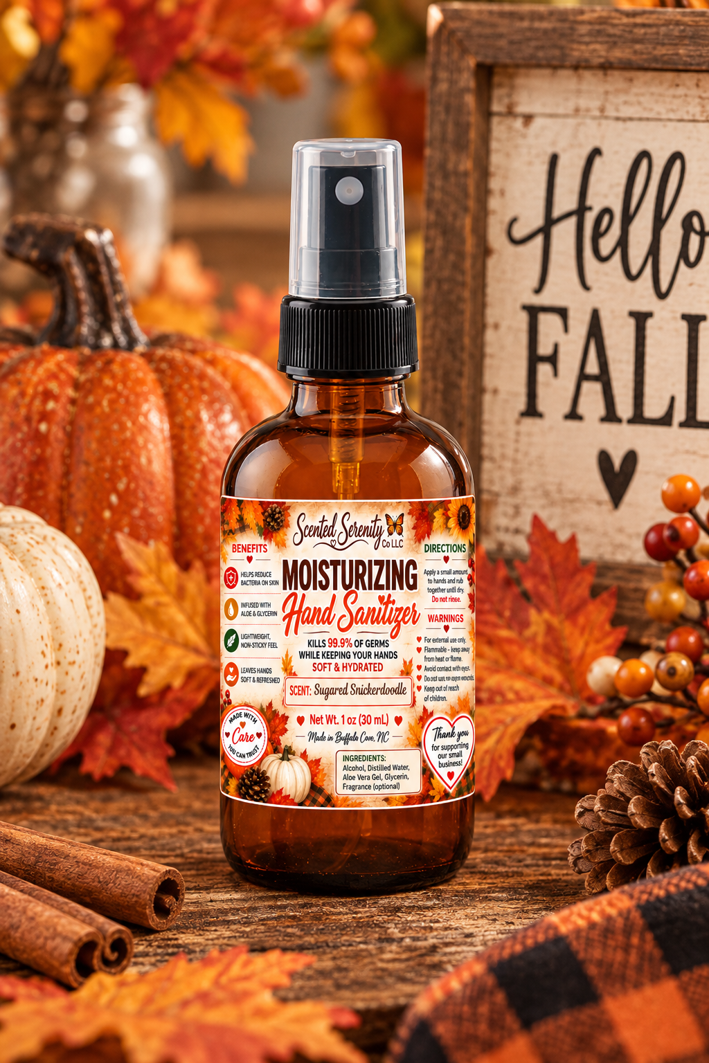 Autumn/ Fall Scented Moisturizing Hand Sanitizer