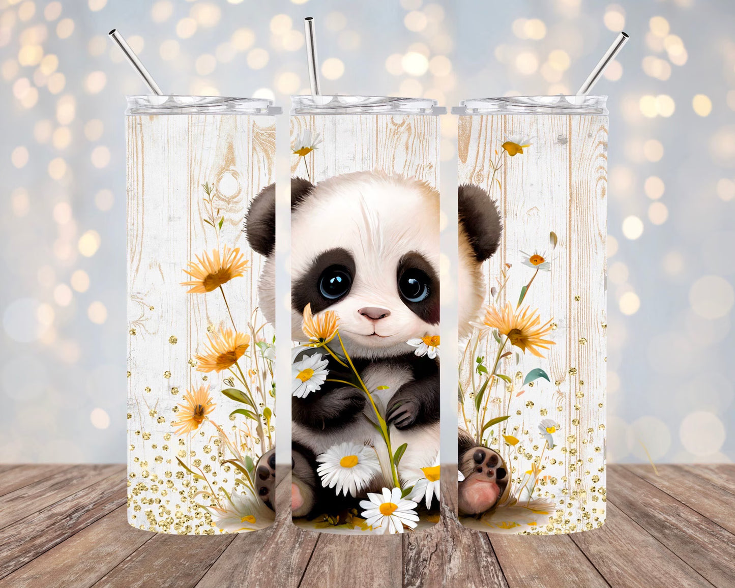 Daisy Panda 20 oz Stainless Steel Tumbler