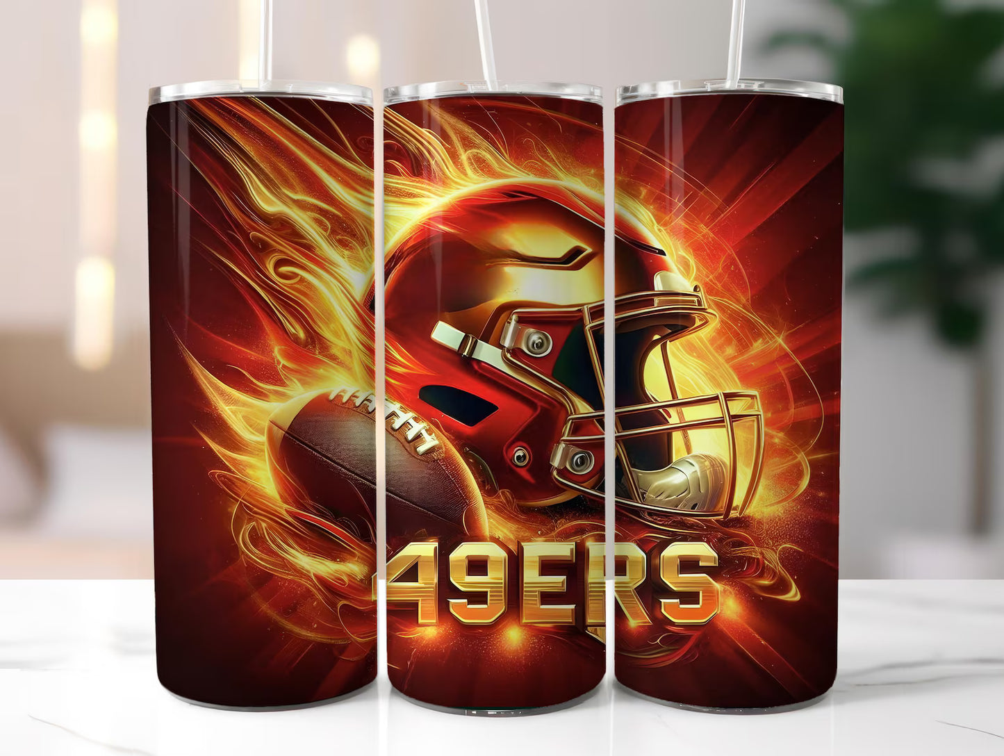 Football Teams 20 oz Stainless Steel Tumbler