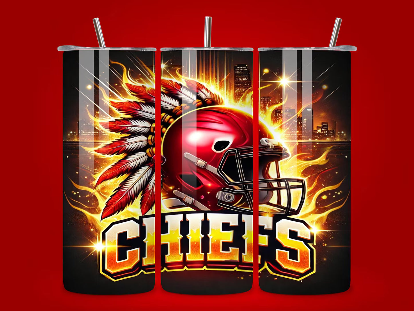 Football Teams 20 oz Stainless Steel Tumbler