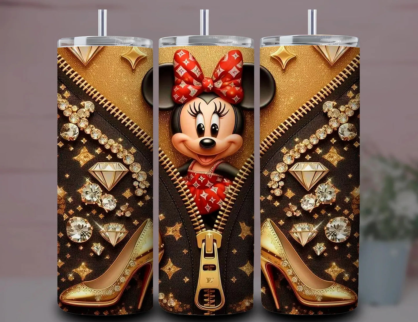Minnie Mouse Diamond 20 oz Stainless Steel Tumbler