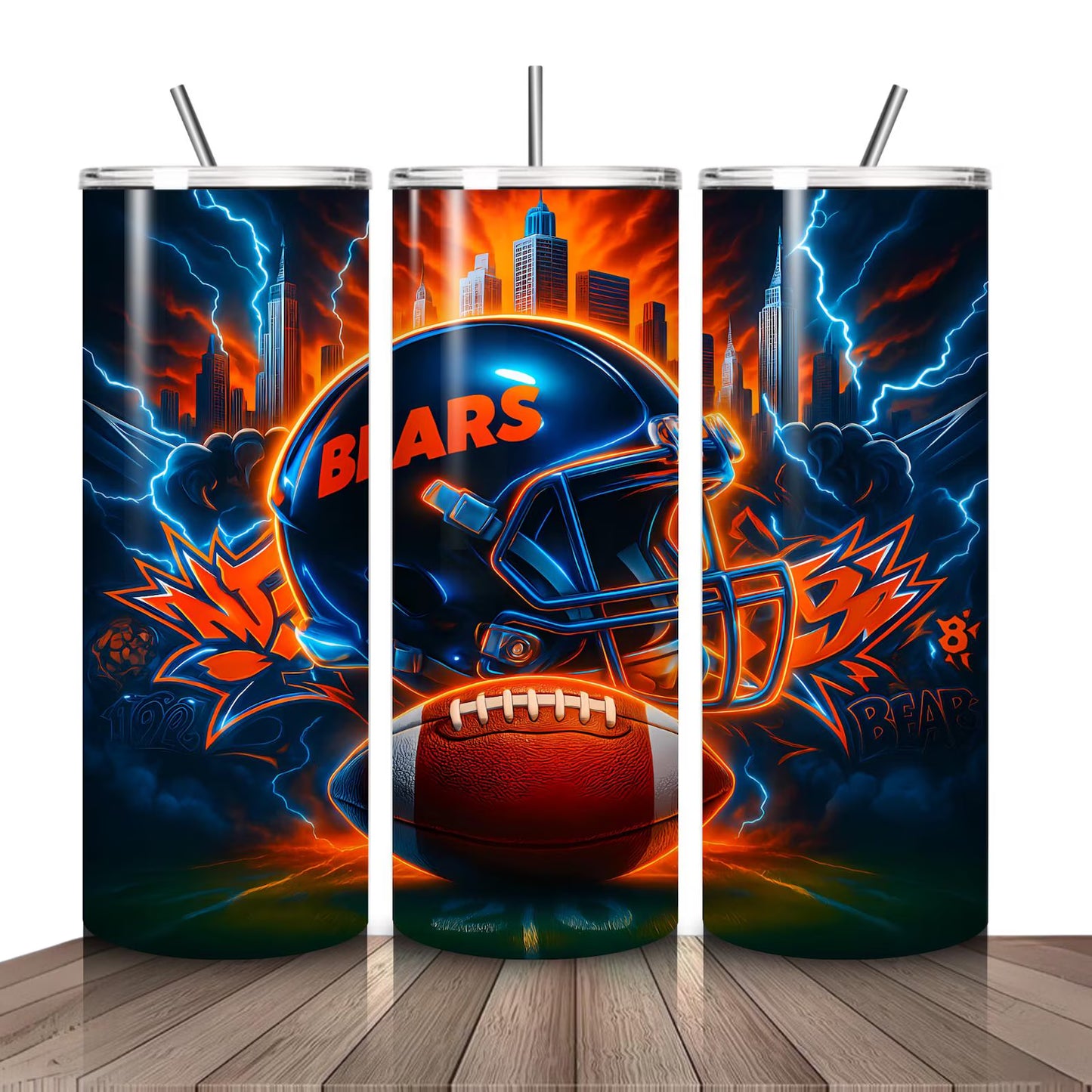 Football Teams 20 oz Stainless Steel Tumbler