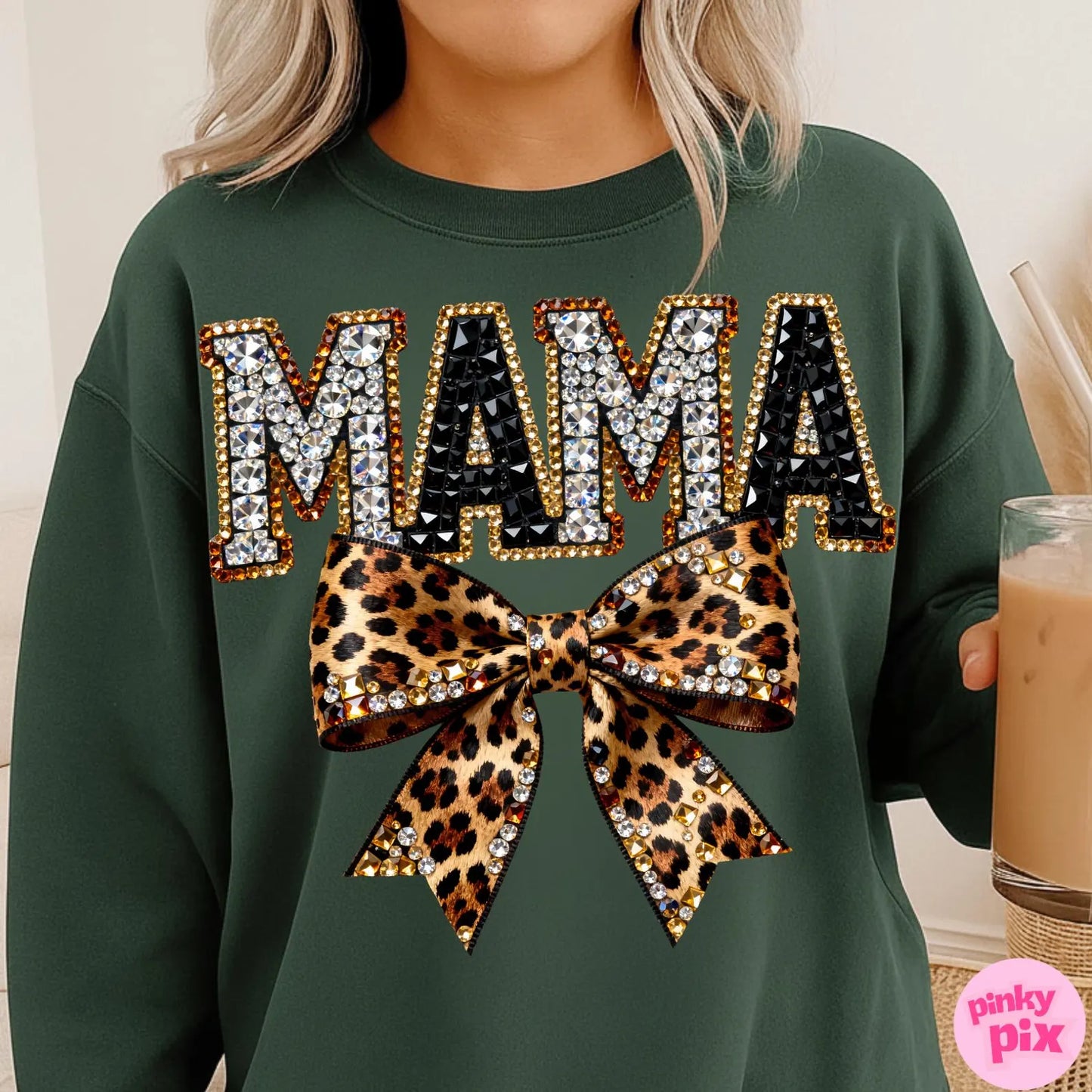 Leopard Bling Mama T SHIRT