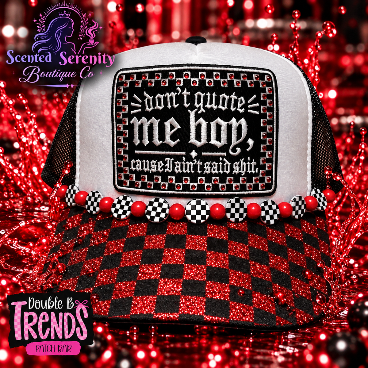 ❤️ Don’t Quote Me Boy Trucker Hat 🖤