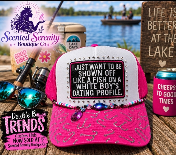 Picture Fish Bling Trucker Hats
