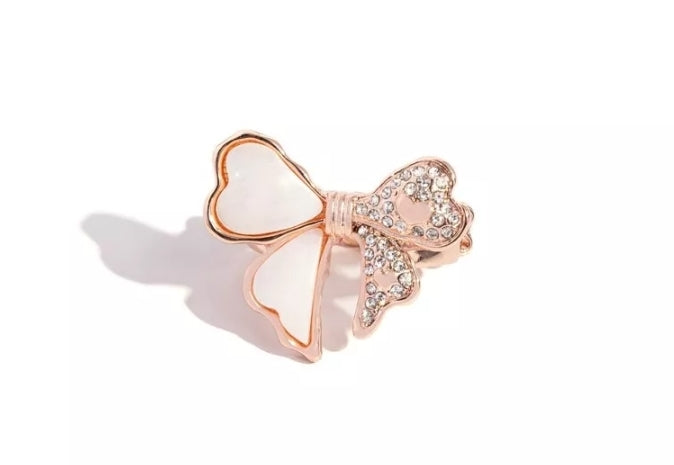 Bow Bling Ring with Adjustable Band Fits~Stretchy Metal Bands that fit almost everyone