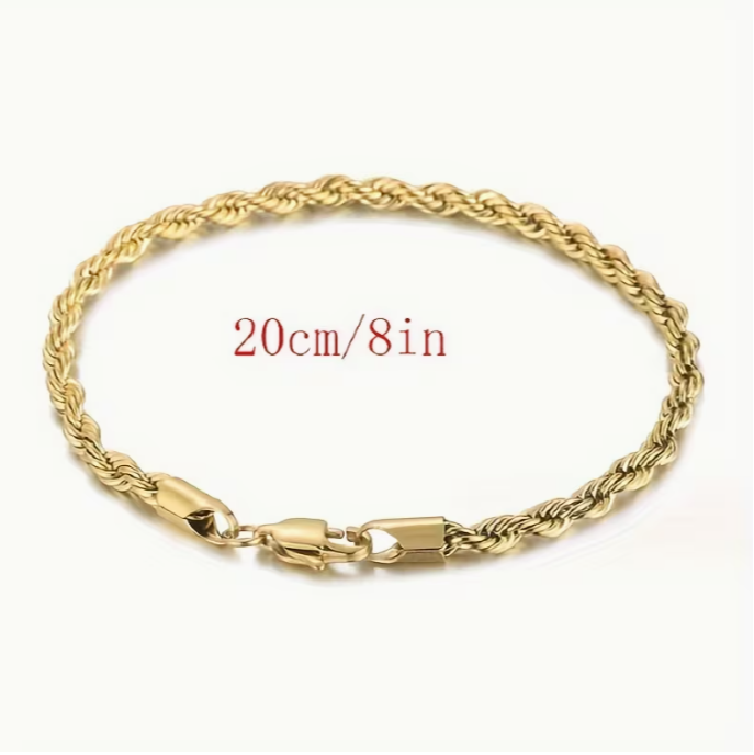 Golden Rope Chain Bracelet ✨
