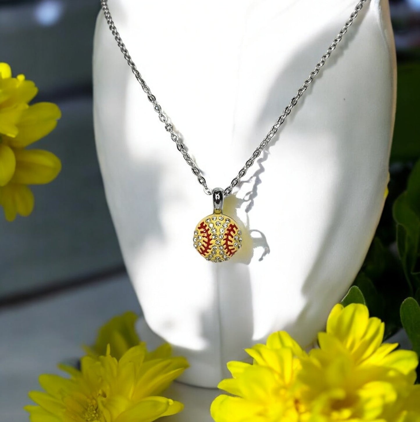 Softball Pendant Necklace – Perfect Gift for Softball Lovers & Athletes