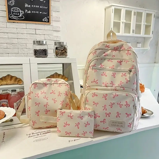 🎀 3-Piece Bow Bag & Backpack Set – Cute, Functional & Fashion-Ready!