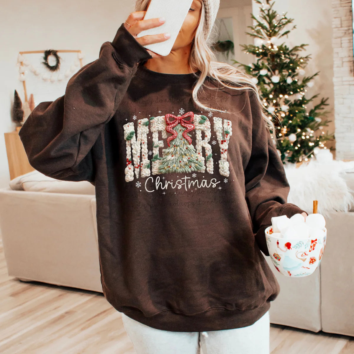 Merry Christmas Tree Sweatshirt