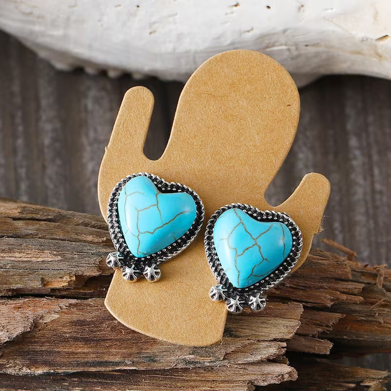 Turquoise Pendant Necklace & Earring Set