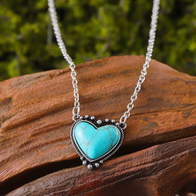 Turquoise Pendant Necklace & Earring Set