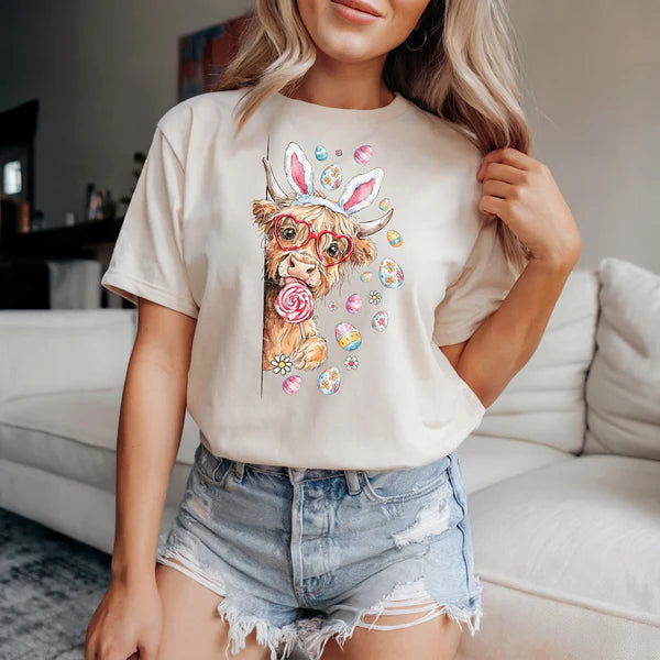 Easter Shaggy Cow Bunny Ears T~SHIRT, SWEATSHIRT, HOODIE LISTING