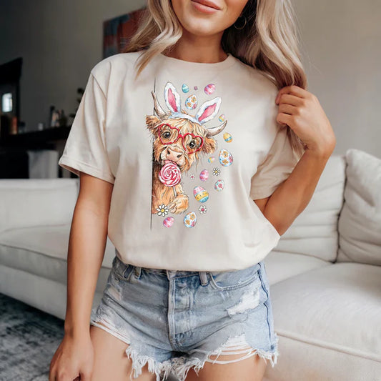 Easter Shaggy Cow Bunny Ears T~SHIRT, SWEATSHIRT, HOODIE LISTING