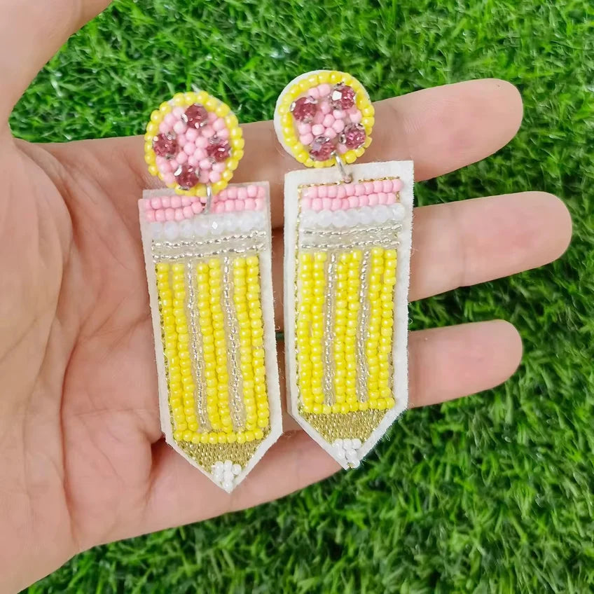 Teacher Life Beaded Statement Earrings | 3 Styles