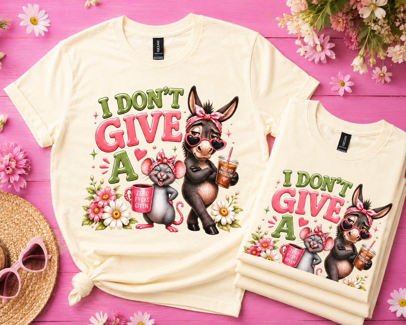 I Don't Give a Rat's Ass ~ CHOOSE T~SHIRT, SWEATSHIRT, HOODIE LISTING