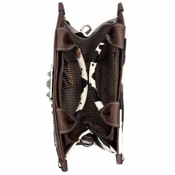 Rectangle Concho Leopard Print Western Weekend Bag Crossbody