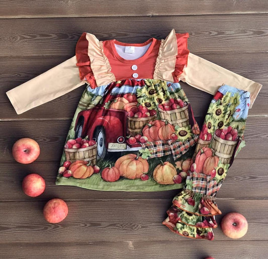 🚜 Red Truck & Pumpkins Boutique Outfit Preorder