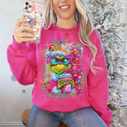 Boujee Coffee Green Guy Sparkly T~SHIRT