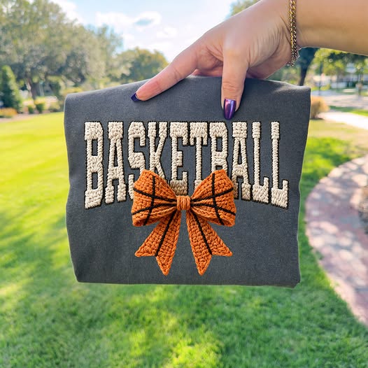 Basketball Bow Faux Yarn T Shirt