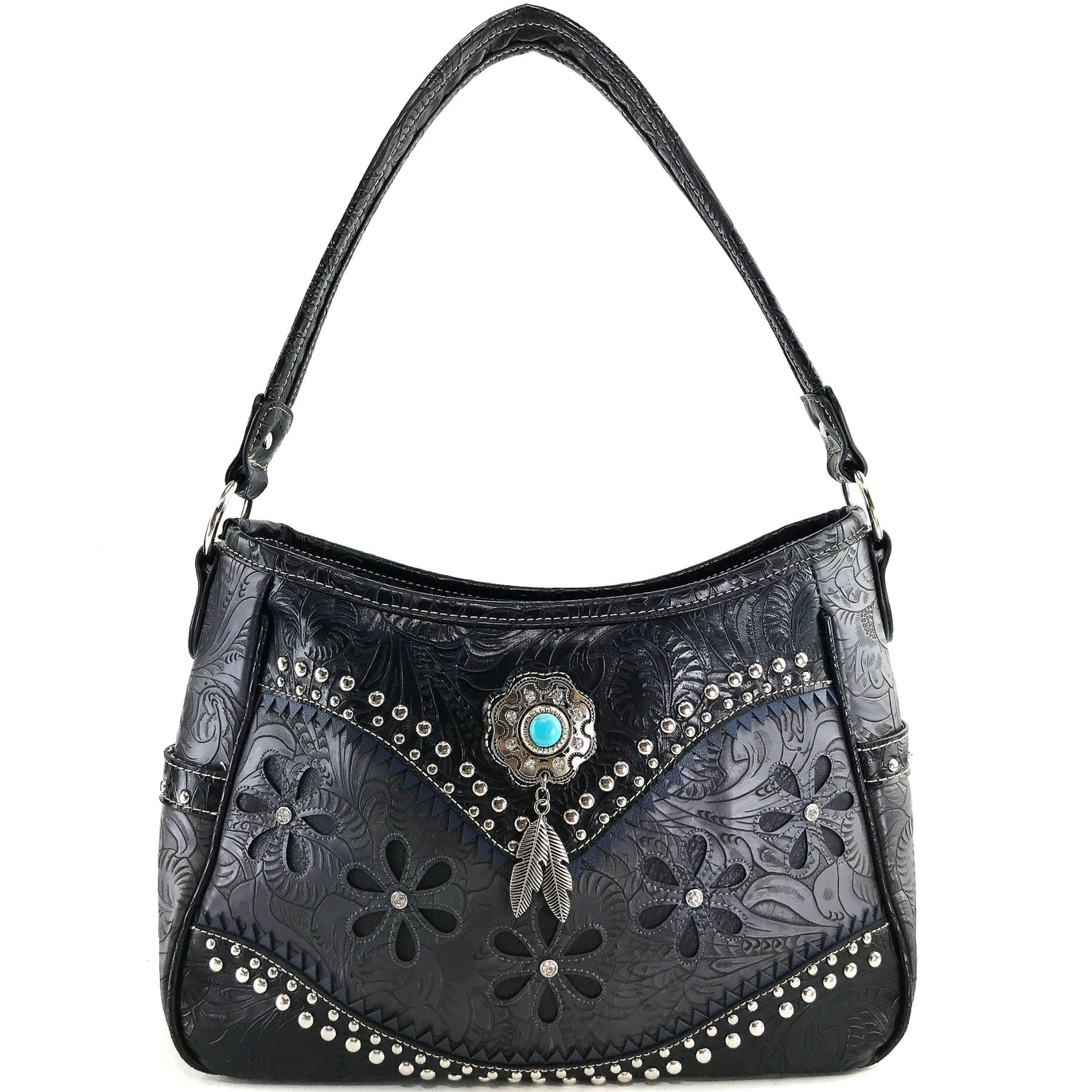 🤠✨ Embossed Western Shoulder Handbag
