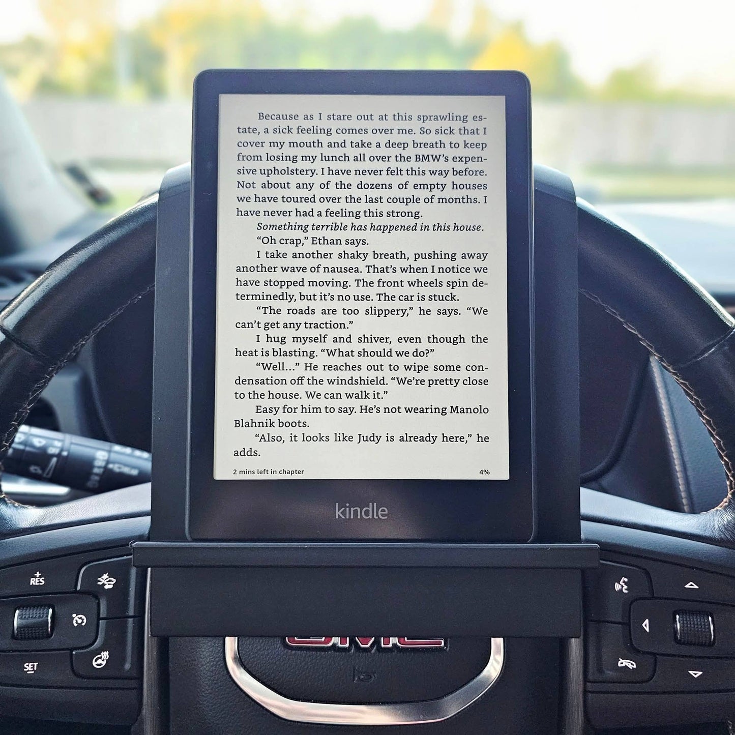 Kindle/Phone Steering Wheel Holder
