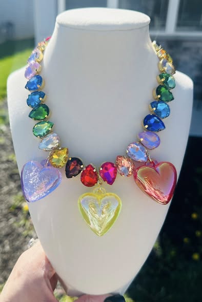 🌈 Radiant Heart Statement Necklace