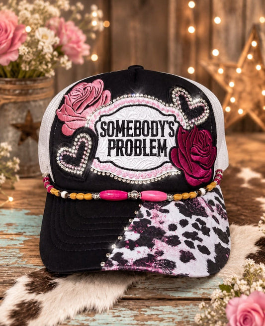 Somebody's Problem Pink Trucker Hat