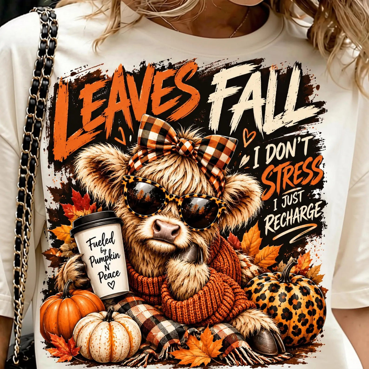 Leaves Fall, Don't Stress ~ CHOOSE T SHIRT, SWEATSHIRT, HOODIE