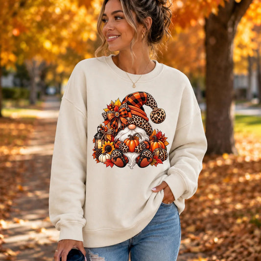 Fall Cheetah Gnome ~ CHOOSE T SHIRT, SWEATSHIRT, HOODIE