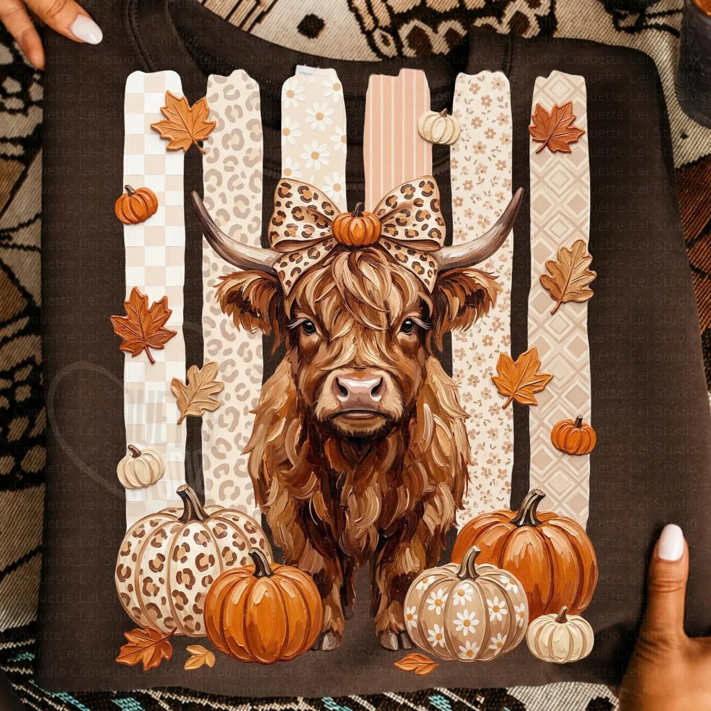 Fall Cow  ~CHOOSE T SHIRT, SWEATSHIRT, HOODIE