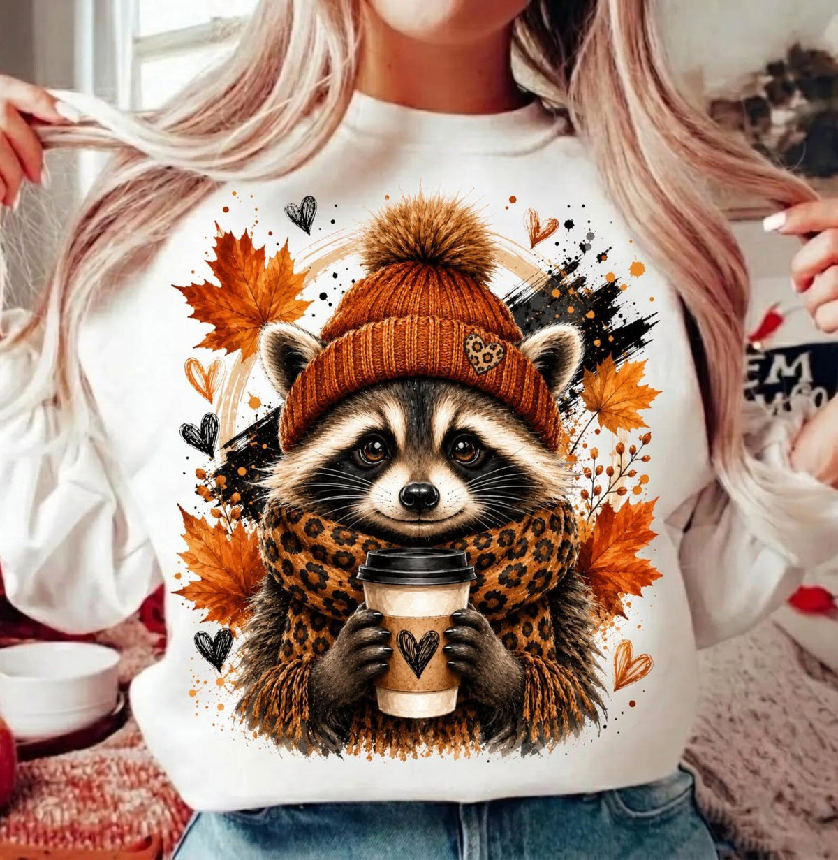 Racoon Fall ~ CHOOSE T SHIRT, SWEATSHIRT, HOODIE