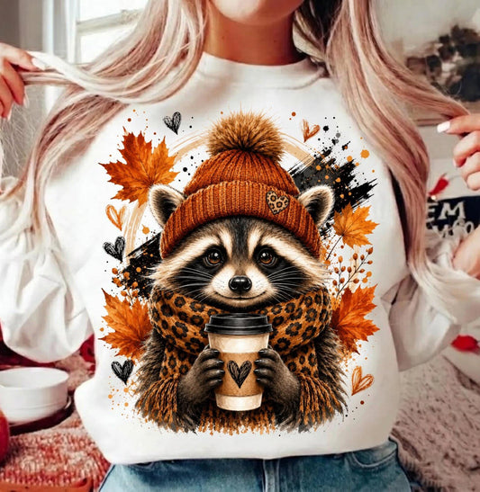 Racoon Fall ~ CHOOSE T SHIRT, SWEATSHIRT, HOODIE